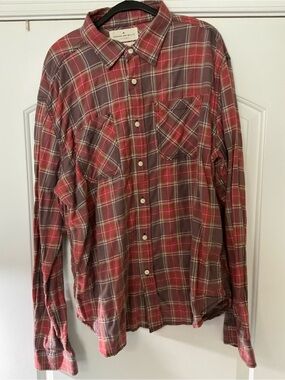 Size XXL - Imogene & Willie Earl Patterson Red Plaid Cotton Flannel Shirt